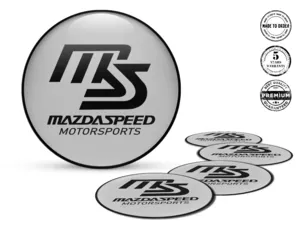 Mazda Speed Silikonaufkleber Stil Gewölbte Felgenembleme